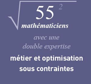 60 mathématiciens avec une double expertise métier et optimisation sous contraintes
